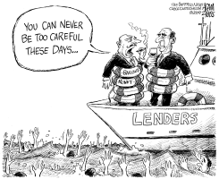 LENDERS HOARDING BAILOUTS by Adam Zyglis