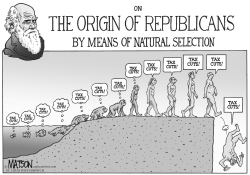 CHARLES DARWIN ON THE ORIGIN OF REPUBLICANS by RJ Matson