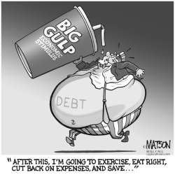 ECONOMIC STIMULUS BIG GULP by RJ Matson