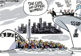 DELUSIONAL ON THE HUDSON by Pat Bagley