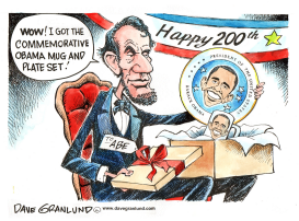 LINCOLN 200TH BIRTHDAY by Dave Granlund