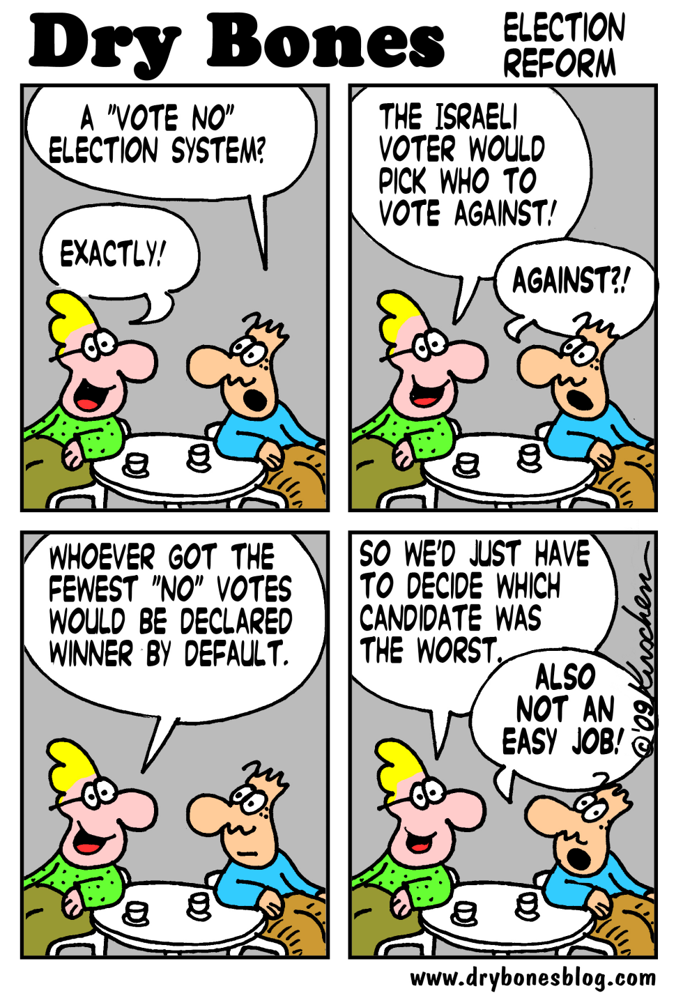  ISRAELI ELECTIONS by Yaakov Kirschen