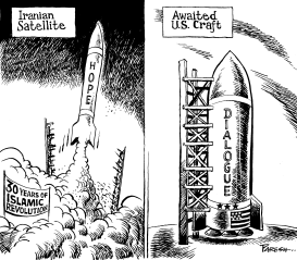 US & IRANIAN SATELLITES by Paresh Nath