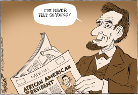 HAPPY BIRTHDAY ABE by Bob Englehart