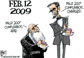 LINCOLN Y DARWIN  by Pat Bagley