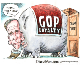 JUDD GREGG REJECTS CABINET OFFER by Dave Granlund