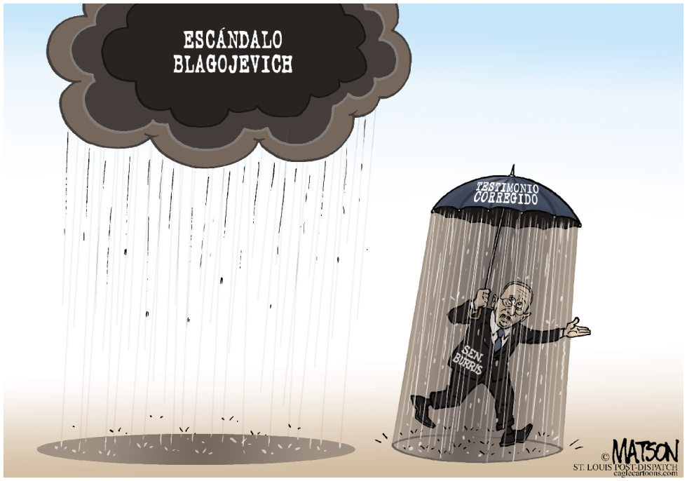  LLUVIA SOBRE EL SENADOR BURRIS  by RJ Matson