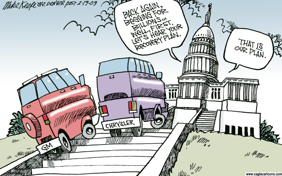  MORE AUTO BAILOUT by Mike Keefe