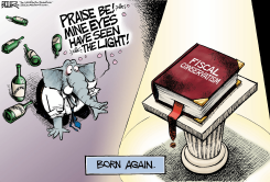 GOP FINDS RELIGION by Nate Beeler