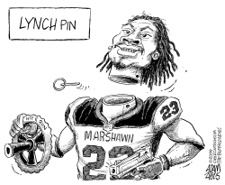 BUFFALO BILLS LYNCH PIN by Adam Zyglis