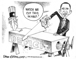 OBAMA  DEFICIT CUT PLEDGE by Dave Granlund