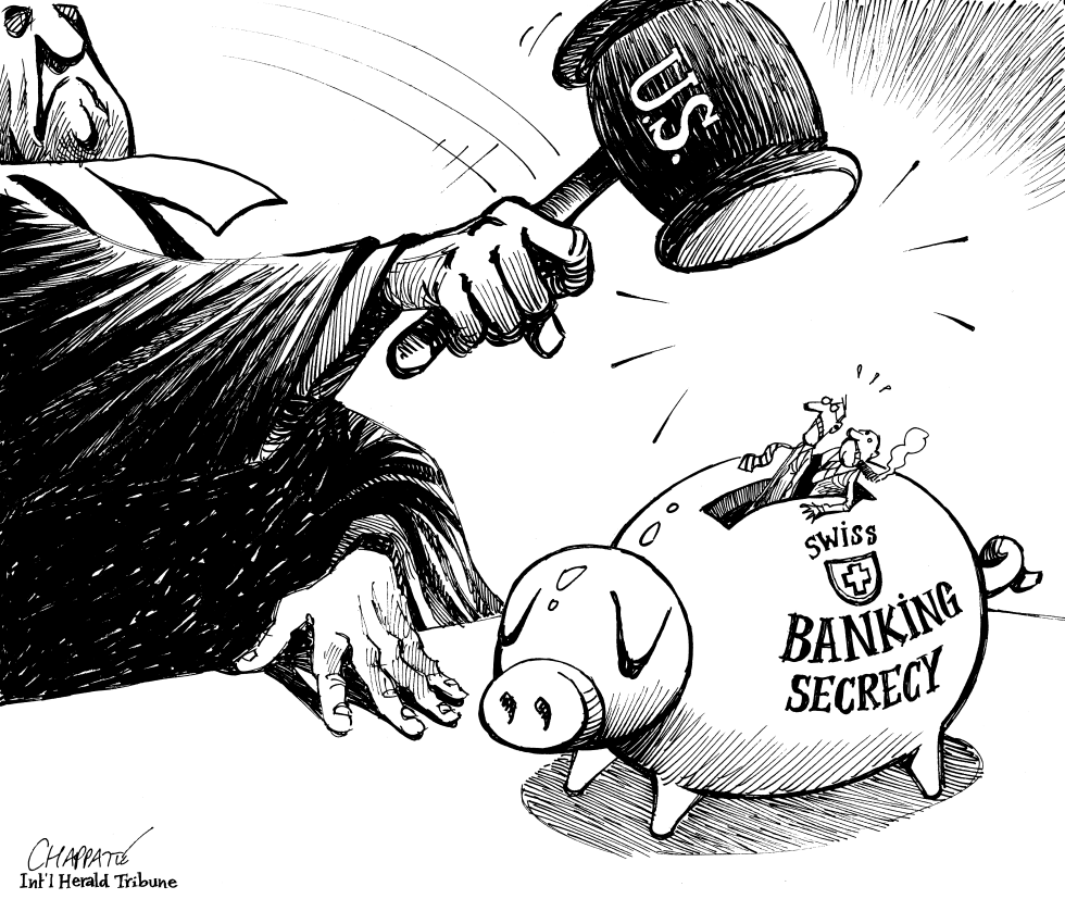  SWISS BANKING SECRECY UNDER ATTACK by Patrick Chappatte