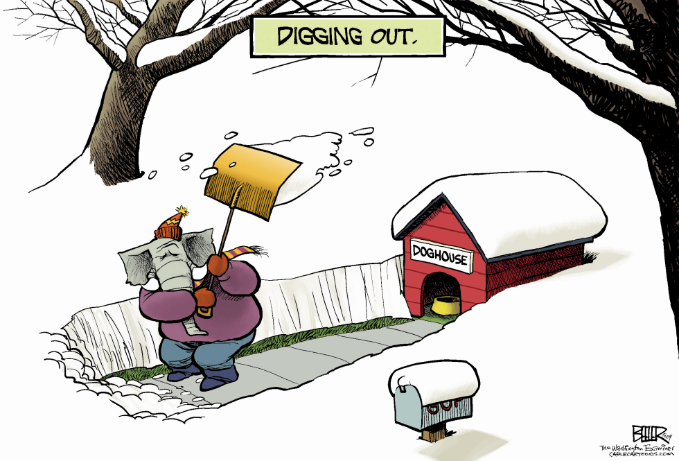  GOP DIGGING OUT by Nate Beeler