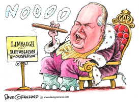 RUSH LIMBAUGH GOP DICTATOR by Dave Granlund