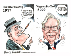 FDR AND WARREN BUFFETT by Dave Granlund