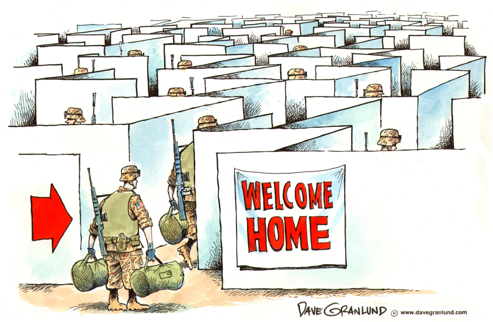  RETURNING TROOPS by Dave Granlund