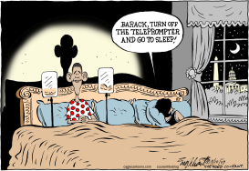 BARACK OBAMAS TELEPROMPTER by Bob Englehart