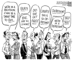 RECESSION TO DEPRESSION by Adam Zyglis