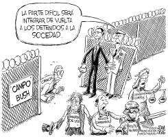 LIBERANDO A LOS DETENIDOS by Adam Zyglis