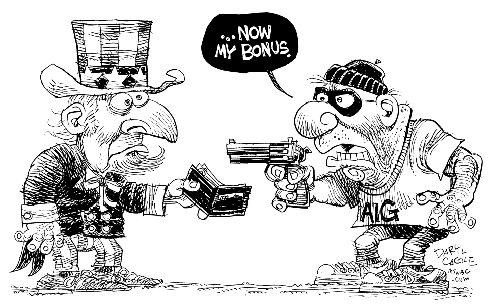  AIG ROBBERY by Daryl Cagle