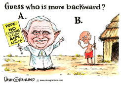 POPE ON CONDOMS AND AIDS by Dave Granlund