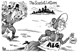 AIG THE SCARLET LETTERS by Mike Lane