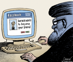 OBAMA REACHES OUT TO IRAN by Patrick Chappatte