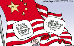 US CHINA FLAG by Mike Keefe