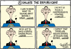 OBAMA PRESS CONFERENCE by Bob Englehart