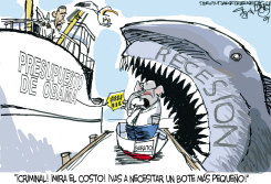 TIBURON DE LA RECESION  by Pat Bagley