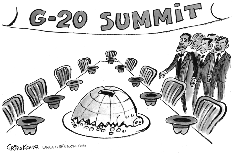  G-20 SUMMIT - GRAYSCALE by Christo Komarnitski