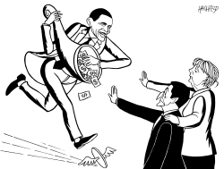 OBAMA, SARKO, MERKEL by Rainer Hachfeld