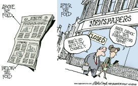 AFTER THE FOLD by Mike Keefe