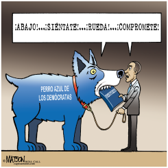 PERRO AZUL DE LOS DEMOCRATAS  by RJ Matson