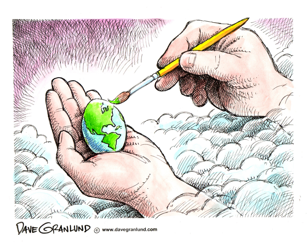  EASTER EARTH EGG by Dave Granlund