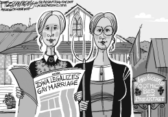 GAY MARRIAGE IN IOWA by David Fitzsimmons