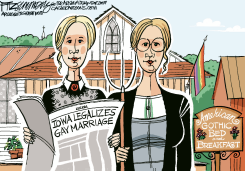 GAY MARRIAGE IN IOWA  by David Fitzsimmons