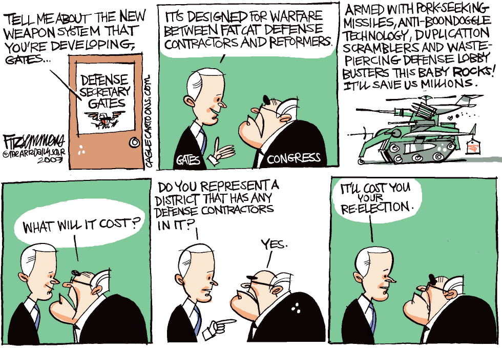  DEFENSE CUTS by David Fitzsimmons