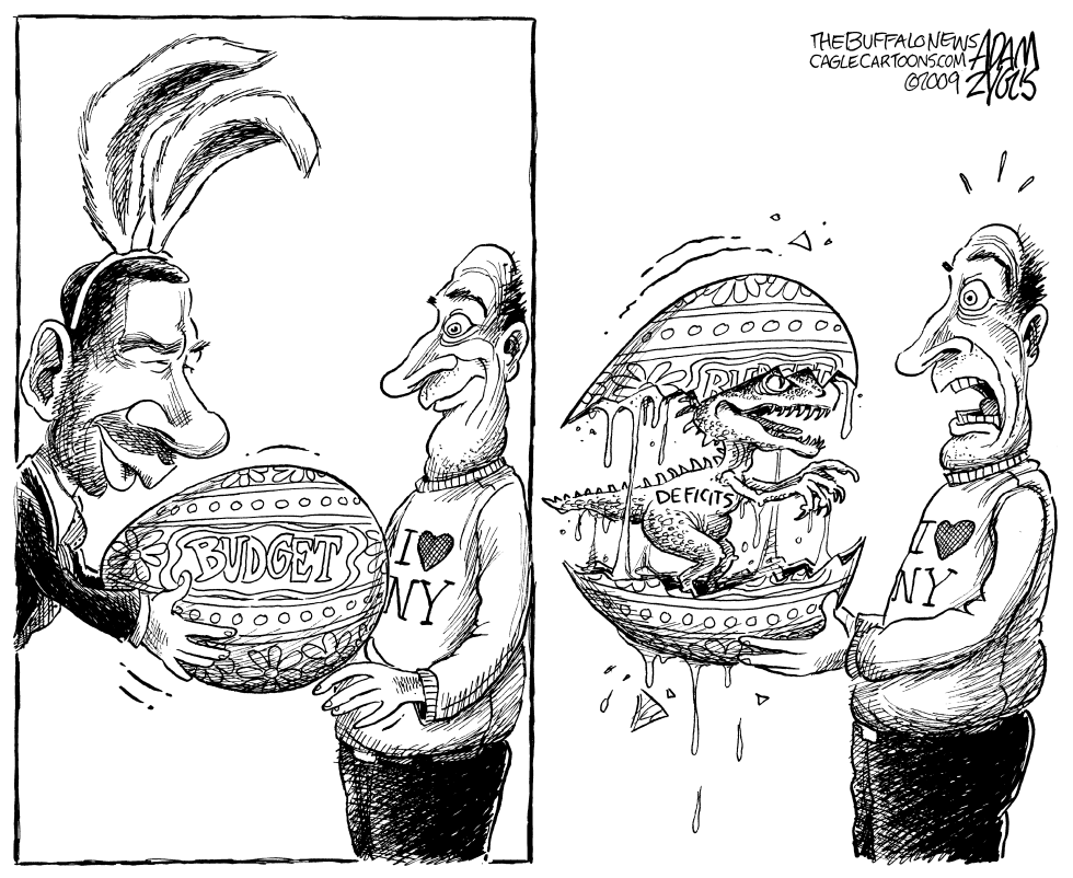  STATE EASTER EGG BUDGET by Adam Zyglis