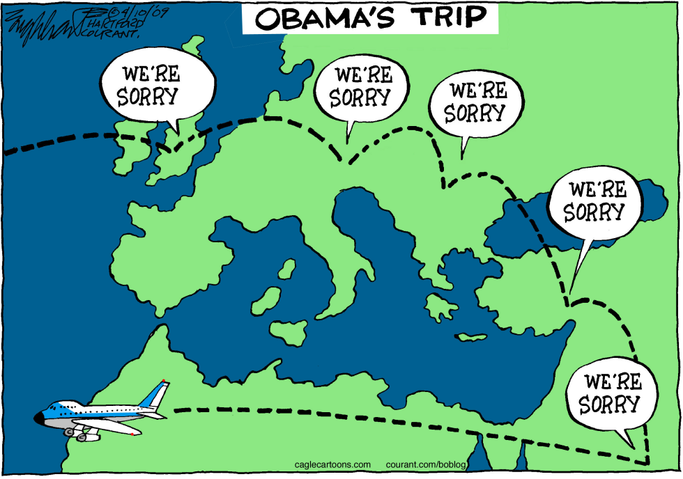  OBAMAS TRIP  by Bob Englehart