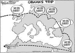 OBAMAS TRIP by Bob Englehart