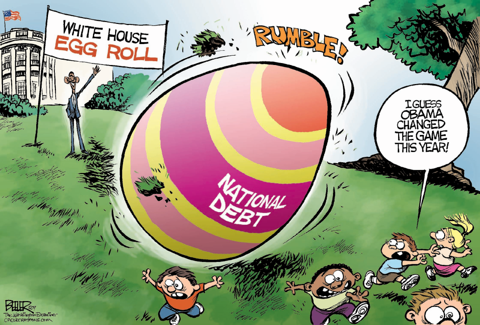  WHITE HOUSE EGG ROLL by Nate Beeler