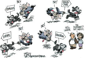 OBEDIENT OBAMA by Pat Bagley