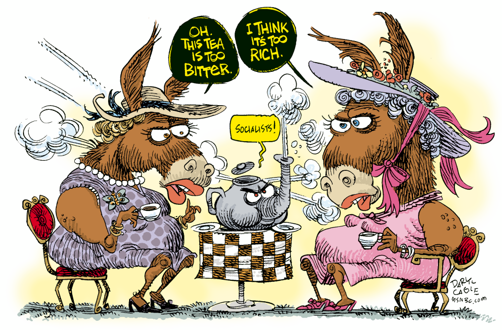  TEA PARTY AND GOP POT  by Daryl Cagle