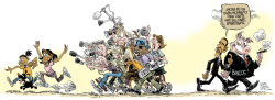 EL CACHORRO DE OBAMA Y LOS BANCOS  by Daryl Cagle