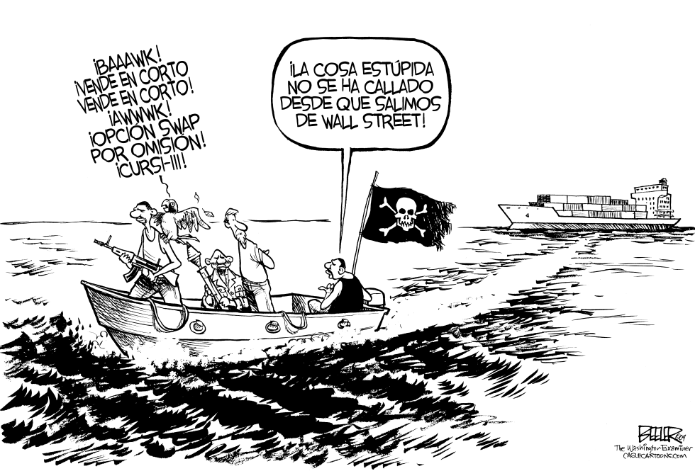  PIRATAS EN TIEMPOS MODERNOS by Nate Beeler