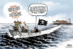 PIRATAS EN TIEMPOS MODERNOS  by Nate Beeler