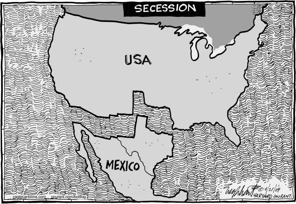  TEXAS SECEDES by Bob Englehart