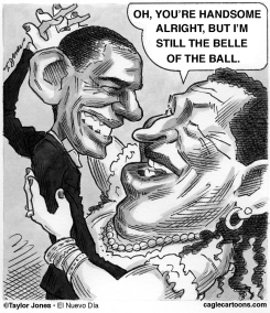 BARACK OBAMA AND HUGO CHAVEZ by Taylor Jones