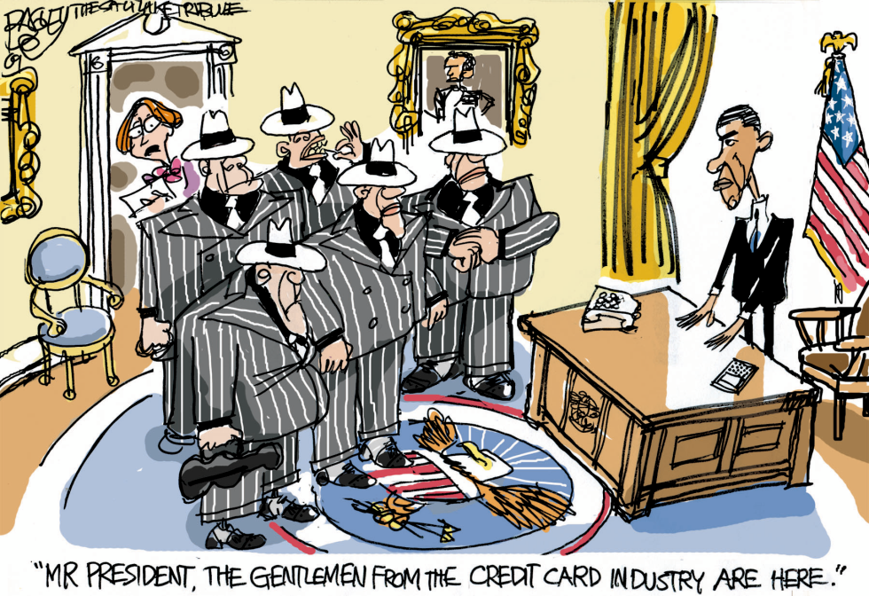  CREDIT CARD SHARKS by Pat Bagley